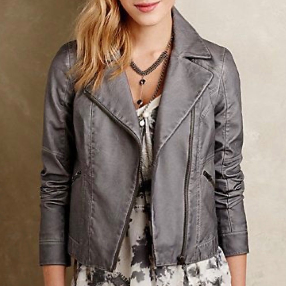 Vegan Leather Moto Jacket